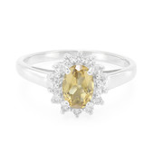 Champagne Quartz Silver Ring