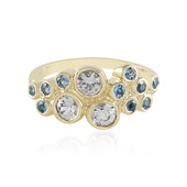 9K White Sapphire Gold Ring (Adela Gold)