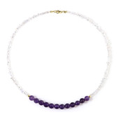 Amethyst Silver Necklace (Riya)