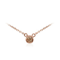 18K VS1 Argyle Rose De France Diamond Gold Necklace