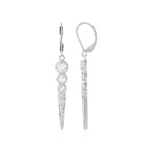 White Quartz Silver Earrings