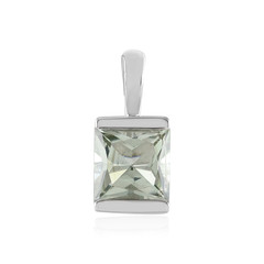 Green Amethyst Silver Pendant