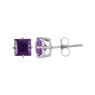 Moroccan Amethyst Silver Earrings