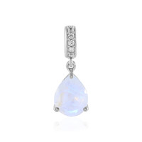 Rainbow Moonstone Silver Pendant