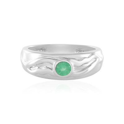 Colombian Emerald Silver Ring