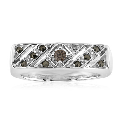 SI1 Argyle Rose De France Diamond Silver Ring (Annette classic)