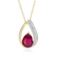 Madagascar Ruby Silver Necklace