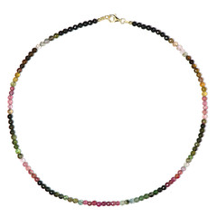 Fancy Tourmaline Silver Necklace (Riya)