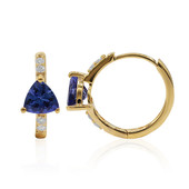 10K AAA Tanzanite Gold Earrings