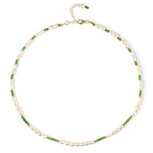 Russian Diopside Silver Necklace