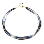 Burmese Blue Sapphire Silver Necklace (Riya)