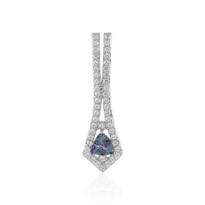 Unheated Tanzanite Silver Pendant