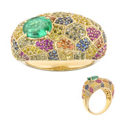 14K Zambian Emerald Gold Ring (de Melo)