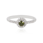 Ceylon Green Zircon Silver Ring (MONOSONO COLLECTION)