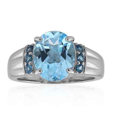 Sky Blue Topaz Silver Ring