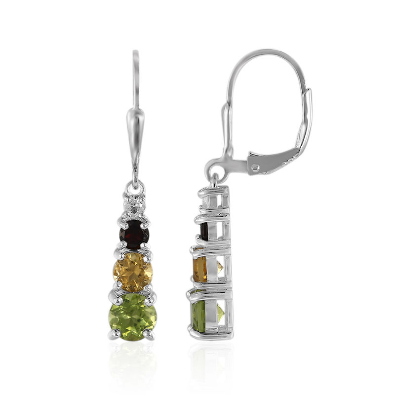 14K Yellow Gold Green Peridot Drop Dangle Chandelier Post Stud Earrings  Gemstone Fancy: 16455088177203