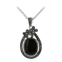 Black Onyx Silver Necklace