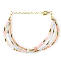Pink Opal Silver Bracelet (Riya)
