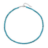 Neon Blue Apatite Silver Necklace