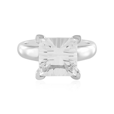 White Quartz Silver Ring