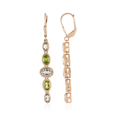 Green Amethyst Silver Earrings (KM by Juwelo)