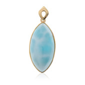 14K Larimar Gold Pendant