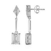 White Topaz Silver Earrings