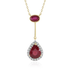 Madagascar Ruby Silver Necklace