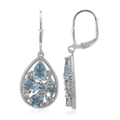 Sky Blue Topaz Silver Earrings