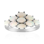 White Opal Silver Ring