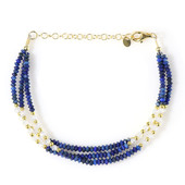Lapis Lazuli Silver Bracelet (Riya)