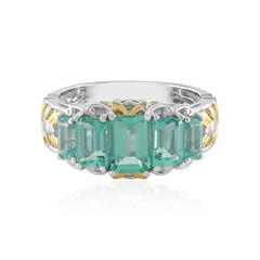 Fluoro Green Apatite Silver Ring (Gems en Vogue)