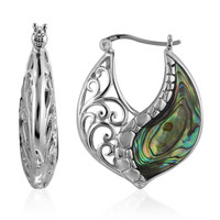 Abalone Shell Silver Earrings