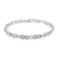 Sky Blue Topaz Silver Bracelet