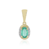 9K Colombian Emerald Gold Pendant