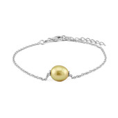 Kabira Golden South Sea Pearl Silver Bracelet (TPC)