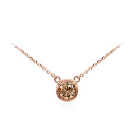 18K VS1 Argyle Rose De France Diamond Gold Necklace