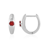 Tanzanian Ruby Silver Earrings