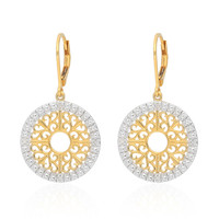 PK (H) Diamond Silver Earrings