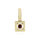 9K I2 Red Diamond Gold Pendant