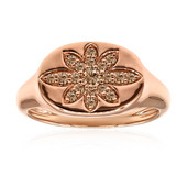 9K SI1 Argyle Rose De France Diamond Gold Ring (Annette)