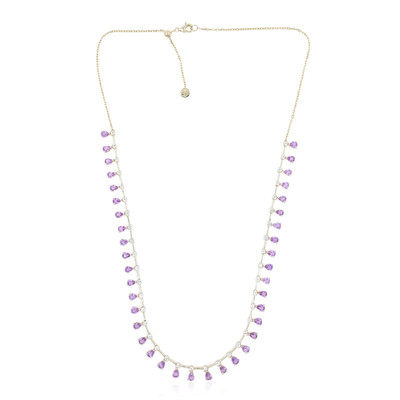 9K Ceylon Purple Sapphire Gold Necklace