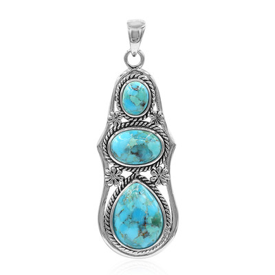 Kingman Blue Mojave Turquoise Silver Pendant (Art of Nature)