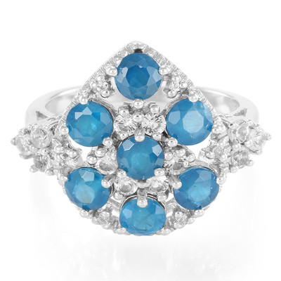 Royal Blue Apatite Silver Ring