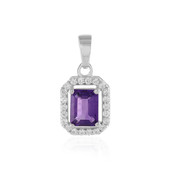 Siberian Amethyst Silver Pendant