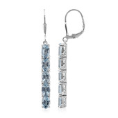 Sky Blue Topaz Silver Earrings