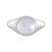 Rainbow Moonstone Silver Ring