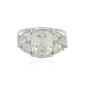 Green Amethyst Silver Ring