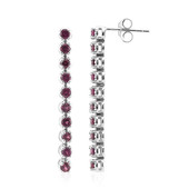 Rhodolite Silver Earrings