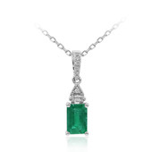 10K AAA Zambian Emerald Gold Necklace